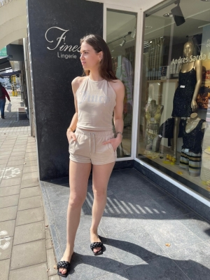 SUMMER ETTA + TAMIA SHORTS Beige