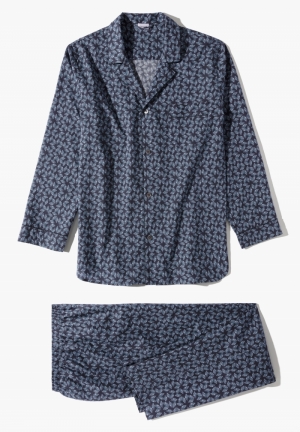 Cotton Poplin Blue flowers