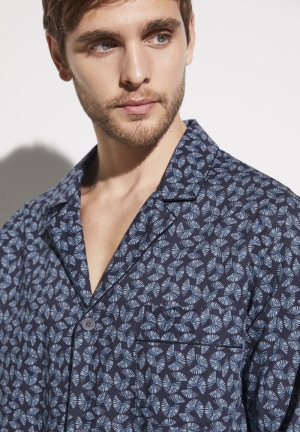 Cotton Poplin Blue flowers
