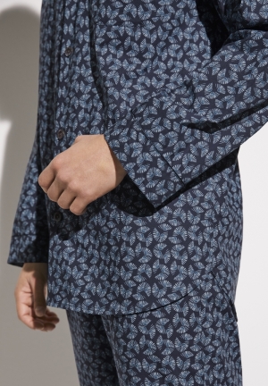 Cotton Poplin Blue flowers